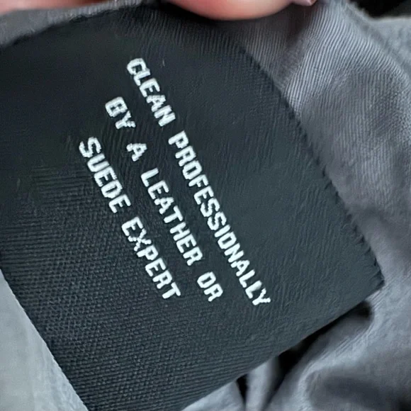 Andrew Marc Genuine Leather Moto Jacket in Grey (M) - Picture 5 of 6